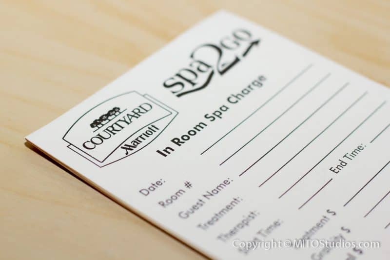 Carbon Copy Receipt For Spa2Go Courtyard Marriott MITO Studios