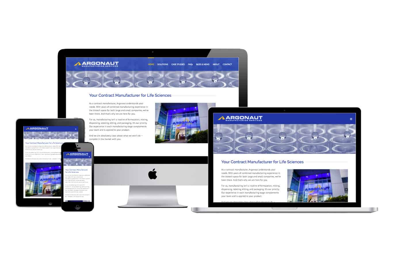 WordPress Website Design for Argonaut Manufacturing Services - MITO Studios